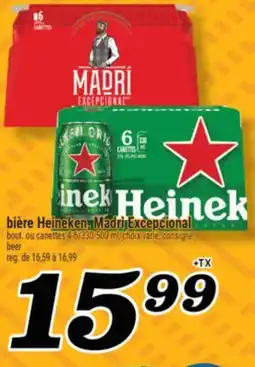 Marché Richelieu BIÈRE HEINEKEN, MADRI EXCEPCIONAL | BEER offer