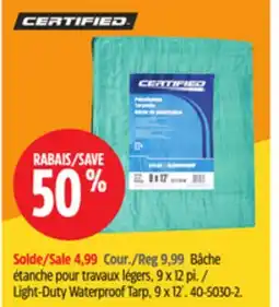 Canadian Tire Certified Light-Duty Waterproof Tarp offer