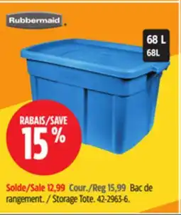 Canadian Tire Rubbermaid Storage Tote offer