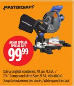 Canadian Tire Mastercraft 7-1⁄4˝ Compound Mitre Saw, 9.5A offer
