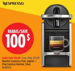Canadian Tire Pixie Espresso Machine, Silver offer