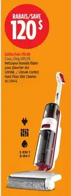 Canadian Tire Litevak Corded Hard Floor Wet Cleaner offer