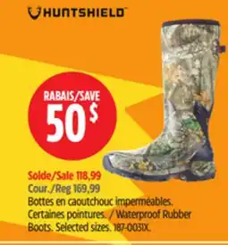 Canadian Tire Huntshield Waterproof Rubber Boots offer
