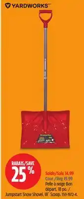Canadian Tire Jumpstart Snow Shovel, 18˝ Scoop offer