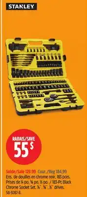 Canadian Tire STANLEY 183-Pc Black Chrome Socket Set offer