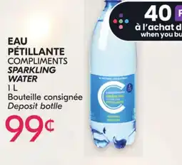 IGA COMPLIMENTS SPARKLING WATER offer