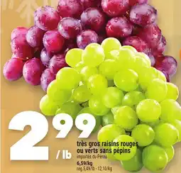 Marche Ami TRÈS GROS RAISINS ROUGES OU VERTS SANS PÉPINS offer