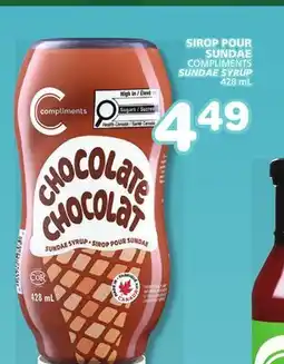 Marches Tradition COMPLIMENTS SUNDAE SYRUP offer