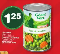 Marches Tradition GÉANT VERT VEGETABLES OR LE SIEUR TENDER PEAS offer