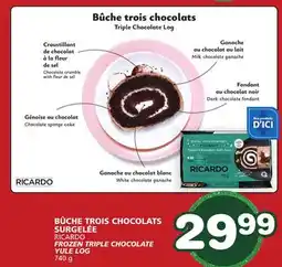 Marches Tradition RICARDO FROZEN TRIPLE CHOCOLATE YULE LOG offer