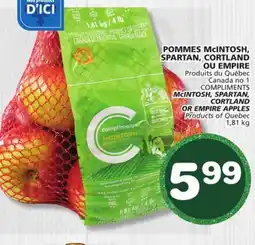 Marches Tradition COMPLIMENTS McINTOSH, SPARTAN, CORTLAND OR EMPIRE APPLES offer