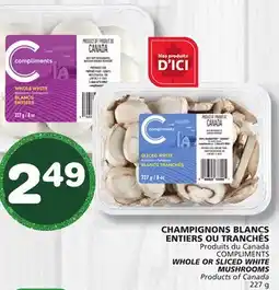 Marches Tradition COMPLIMENTS WHOLE OR SLICED WHITE MUSHROOMS offer