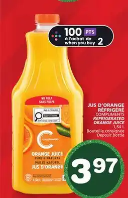 Marches Tradition COMPLIMENTS REFRIGERATED ORANGE JUICE offer