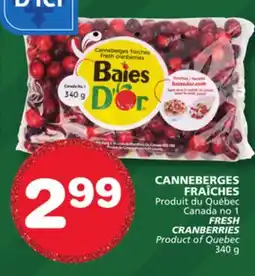 Marches Tradition FRESH CRANBERRIES offer