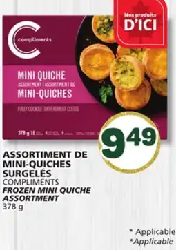 Marches Tradition COMPLIMENTS FROZEN MINI QUICHE ASSORTMENT offer