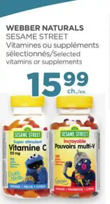 Proxim WEBBER NATURALS, SESAME STREET Vitamines ou suppléments offer