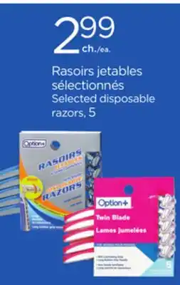 Proxim OPTION+ Selected disposable razors offer