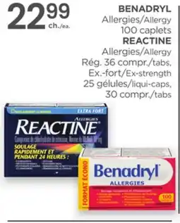 Proxim BENADRYL, REACTINE offer