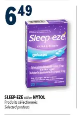 Familiprix SLEEP-EZE or NYTOL, Selected products offer