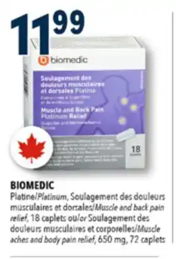 Familiprix Biomedic muscle & back pain platinum relief caplets offer