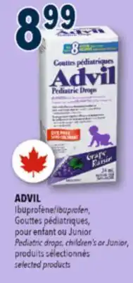 Familiprix ADVIL, Ibuprofen, Pediatric drops, children's or Junior, selected products offer
