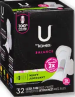 Familiprix U by Kotex Balance ultra thin pads with wings heavy offer