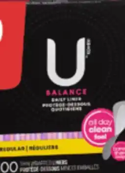 Familiprix U by KOTEX Selected liners, pads or tampons offer