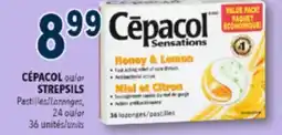 Familiprix CÉPACOL or STREPSILS, Lozenges, 24 ou/or 36 units offer