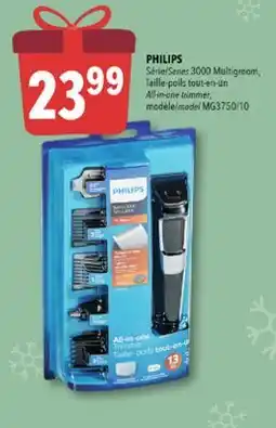Familiprix PHILIPS, Series 3000 Multigroom, All-in-one trimmer, model MG3750/10 offer
