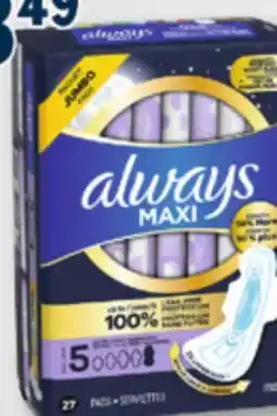 Familiprix ALWAYS or TAMPAX, Selected products offer