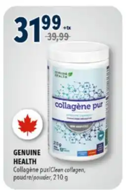 Familiprix Genuine Health marine clean collagen powder unflavoured 210g offer