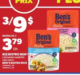 Provigo BEN'S BISTRO RICE, 240/250 G offer