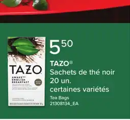 Provigo TAZO TEA BAGS, 20 UN offer