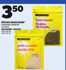 Provigo NO NAME SPICES, 15-250 G offer