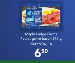 Provigo MAPLE LODGE FARMS POULET GENRE BACON, 375 G offer