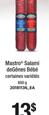 Provigo MASTRO SALAMI DE GÊNES BÉBÉ, 600 G offer