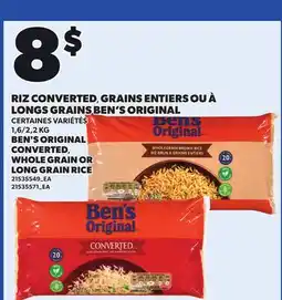 Provigo BEN'S ORIGINAL CONVERTED WHOLE GRAIN OR LONG GRAIN RICE, 1,6/2,2 KG offer