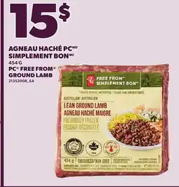 Provigo PC FREE FROM GROUND LAMB, 454 G offer