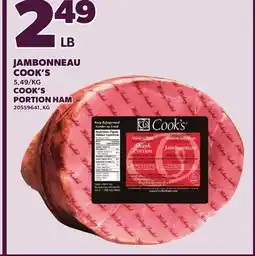 Provigo COOK'S PORTION HAM offer