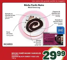Marché Bonichoix RICARDO FROZEN BLACK FOREST YULE LOG offer
