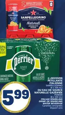 Marché Bonichoix SANPELLEGRINO (6 x 330 mL) PERRIER (8 x 330 mL) DRINK OR SPARKLING WATER BEVERAGE offer