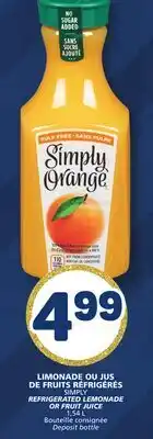 Marché Bonichoix SIMPLY LEMONADE REFRIGERATED OR FRUIT JUICE offer