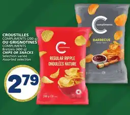 Marché Bonichoix COMPLIMENTS CROUSTILLES COMPLIMENTS CHIPS OR SNACKS offer