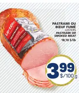 Marché Bonichoix LESTERS PASTRAMI OR SMOKED MEAT offer