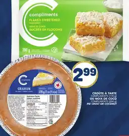 Marché Bonichoix COMPLIMENTS 170 g) OR NOIX DE COCO COMPLIMENTS (200 g) PIE CRUST OR COCONUT offer