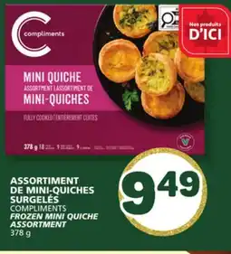 Marché Bonichoix COMPLIMENTS FROZEN MINI QUICHE ASSORTMENT offer