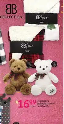 Uniprix BB COLLECTION Peluches ou jetés effet mouton sélectionnés offer
