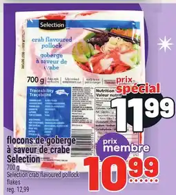 Metro FLOCONS DE GOBERGE À SAVEUR DE CRABE | SELECTION CRAB FLAVOURED POLLOCK FLAKES offer