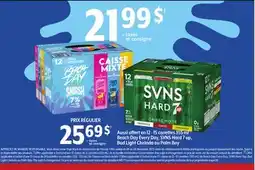 Metro BEACH DAY EVERY DAY, SVNS HARD 7 UP, BUD LIGHT CHELADA OU PALM BAY offer