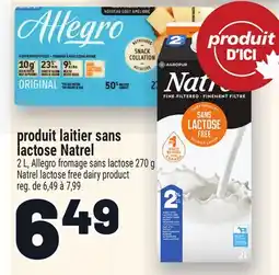 Metro PRODUIT LAITIER SANS LACTOSE NATREL | NATREL LACTOSE FREE DAIRY PRODUCT offer